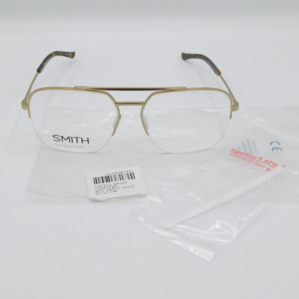 BRAND NEW SMITH OPTICS SIDESTEP AOZ MATTE GOLD UNISEX EYEGLASSES FRAME 5… - Picture 9 of 9